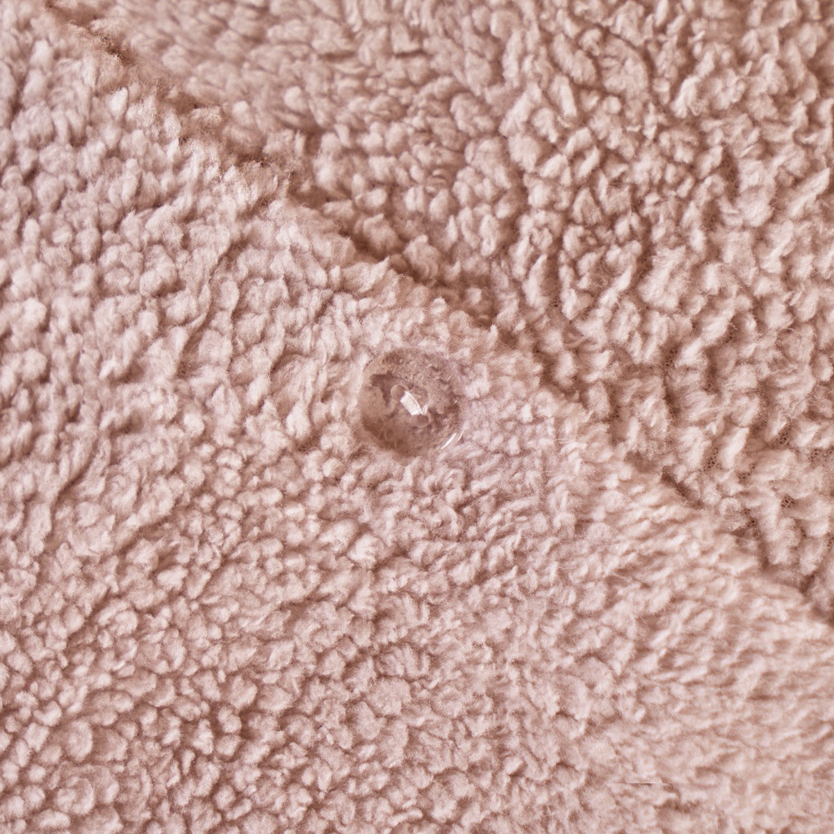 OHS Teddy Fleece Duvet Cover Set, Blush Pink - Double>