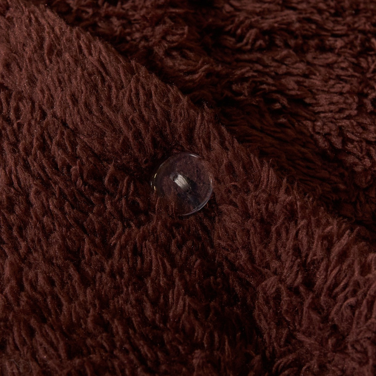 OHS Teddy Fleece Duvet Cover Set, Chocolate - Single>