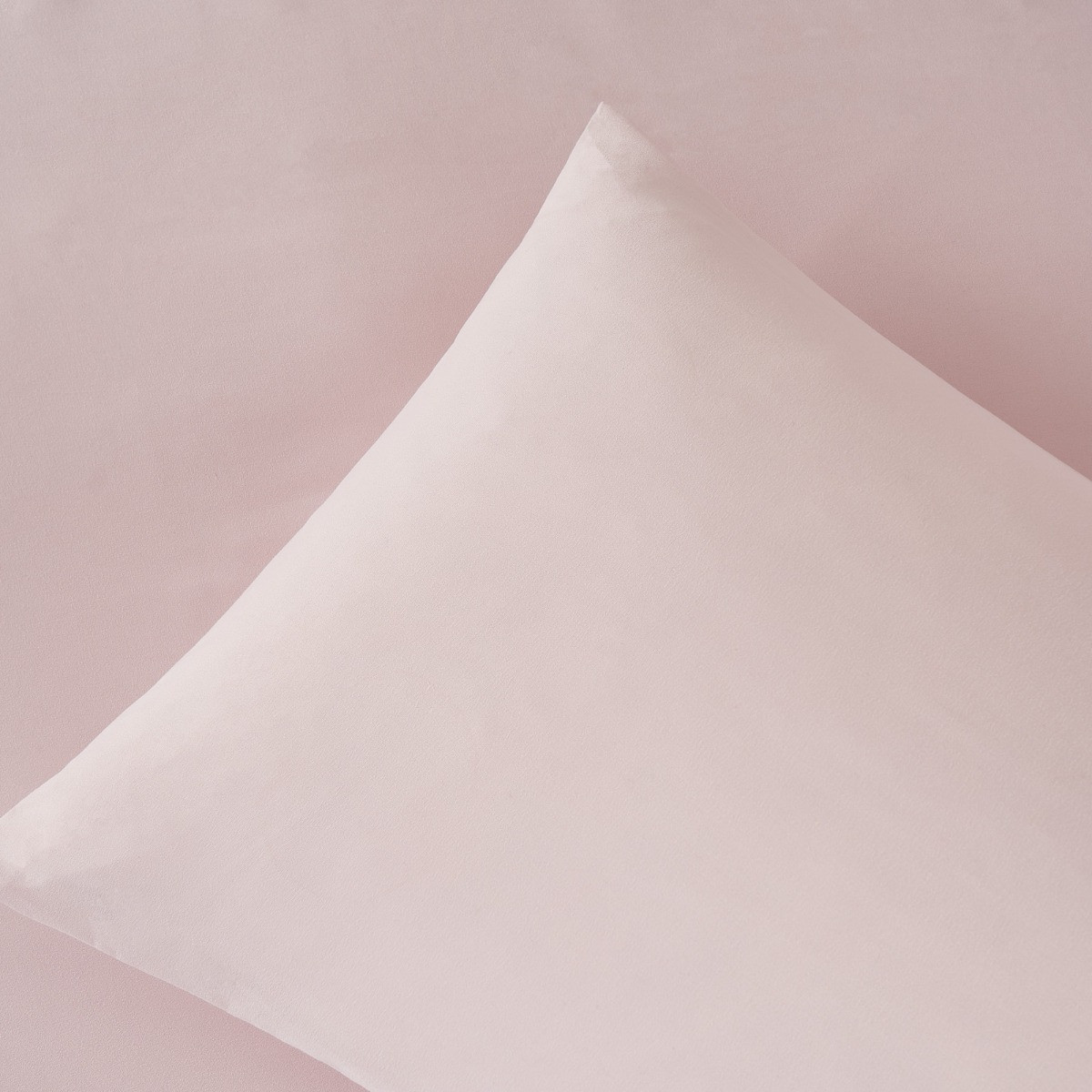 Brentfords Plain Duvet Cover Set, Pale Pink - Double>