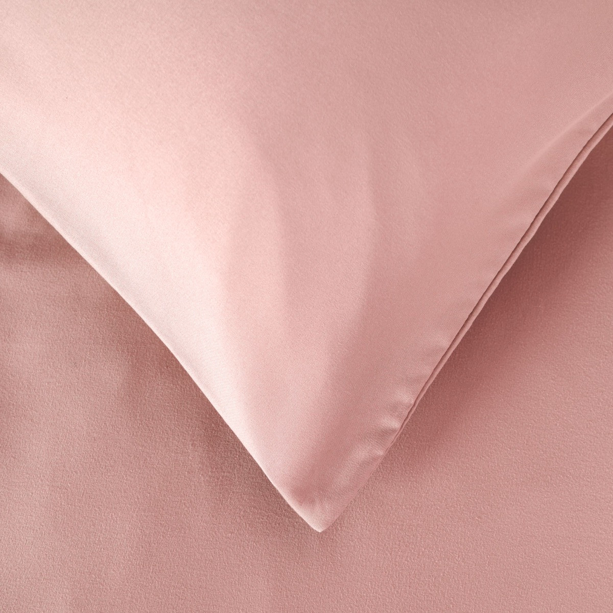Brentfords 2 Pack Plain Dyed Housewife Pillowcases - Dusky Pink>