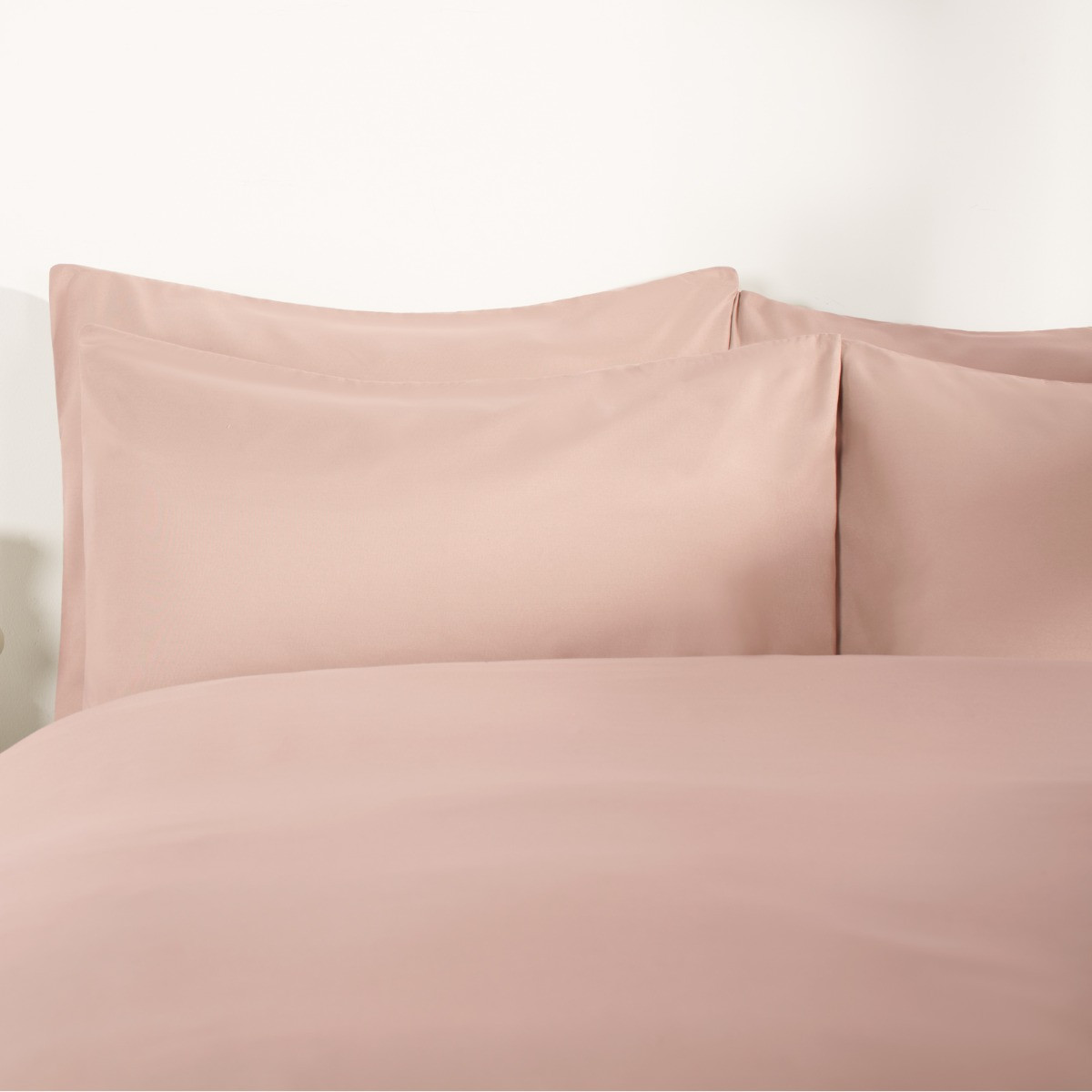 Brentfords 2 Pack Plain Dyed Housewife Pillowcases - Blush>