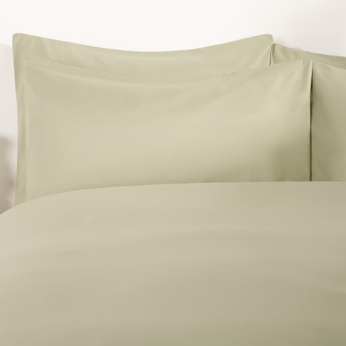 Brentfords 2 Pack Plain Dyed Housewife Pillowcases - Sage Green>