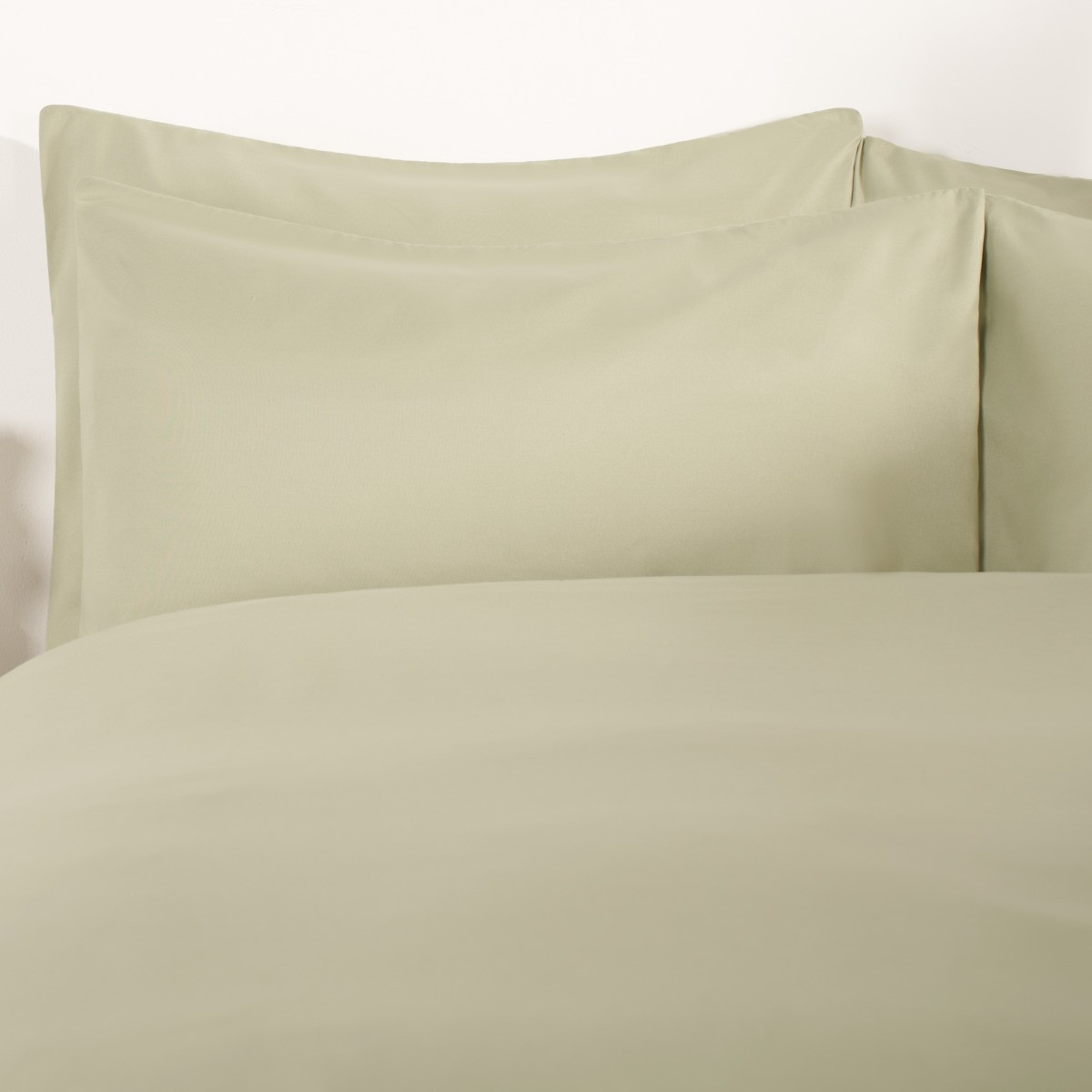 Brentfords 2 Pack Plain Dyed Housewife Pillowcases Sage Green
