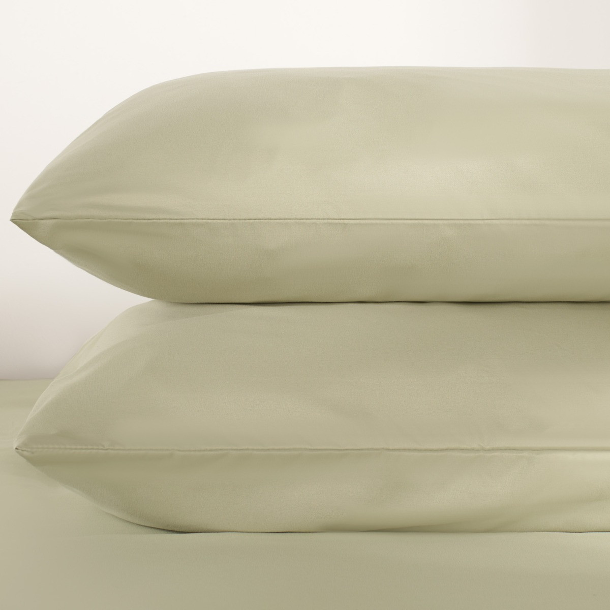 Brentfords 2 Pack Plain Dyed Housewife Pillowcases - Sage Green>