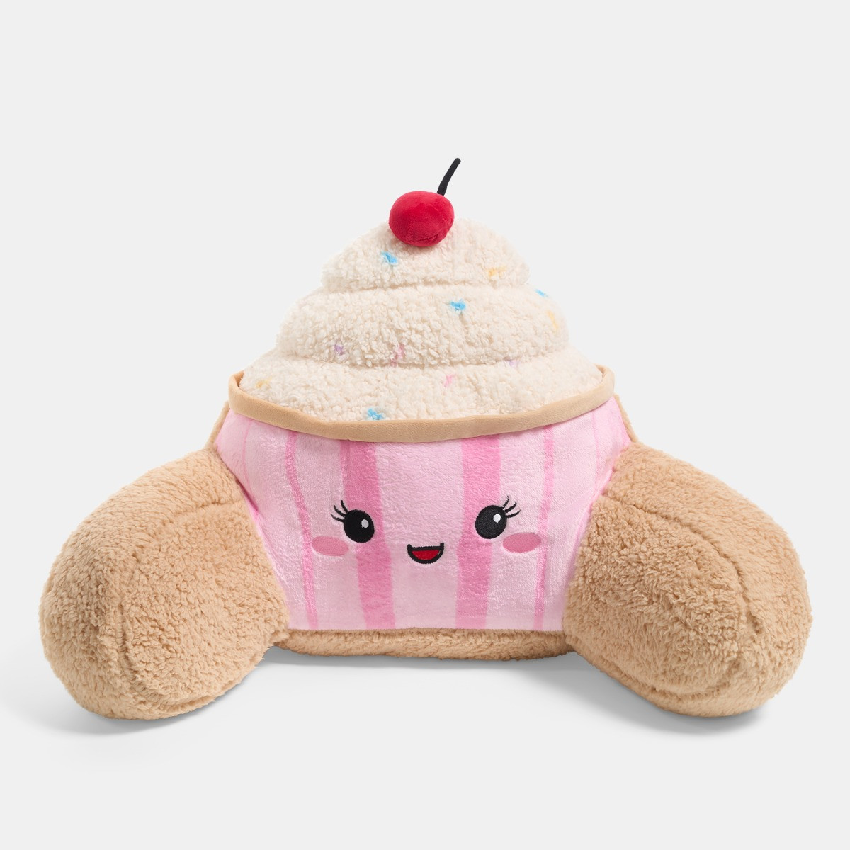 OHS Cupcake Cuddle Cushion - Pink/Natural>