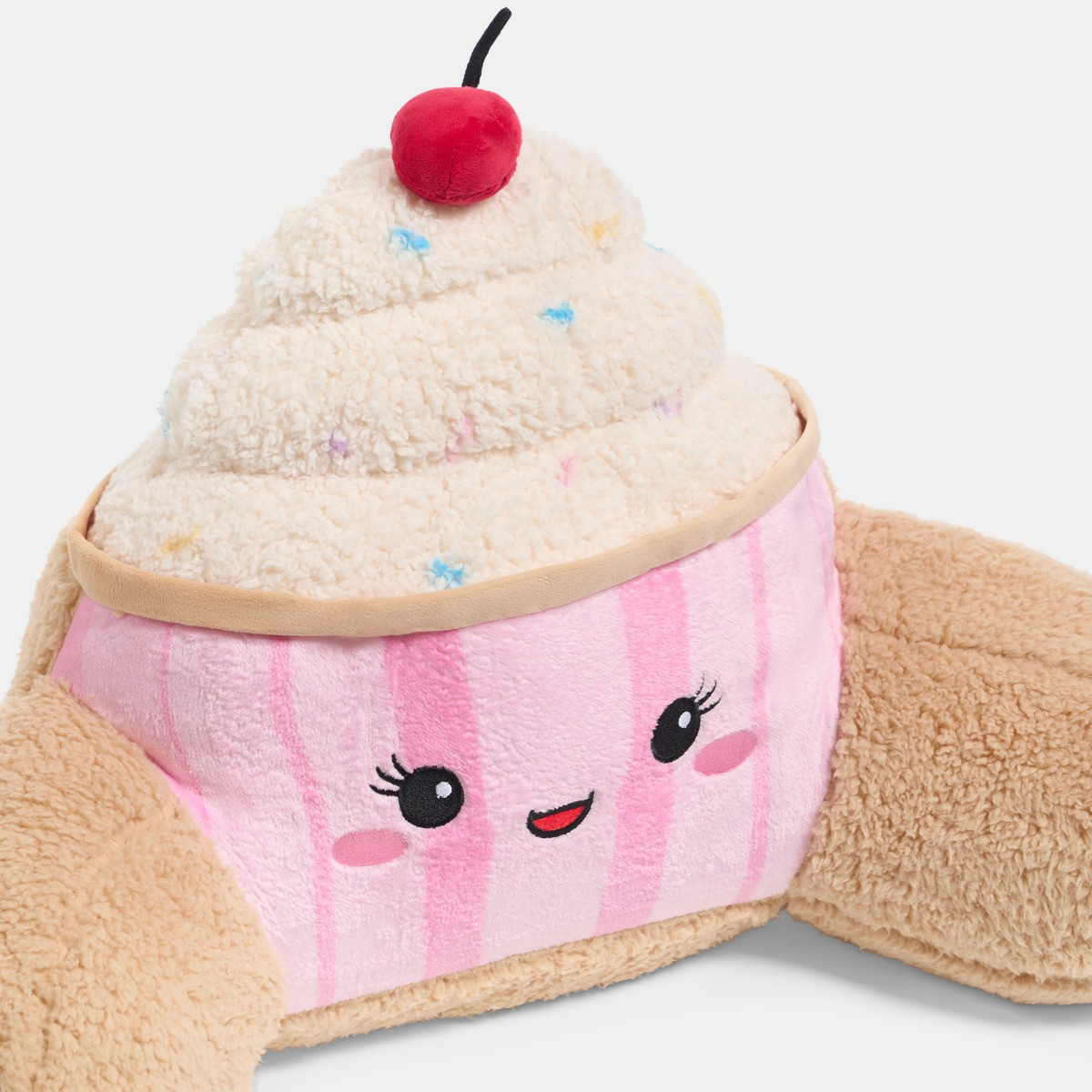 OHS Cupcake Cuddle Cushion - Pink/Natural>