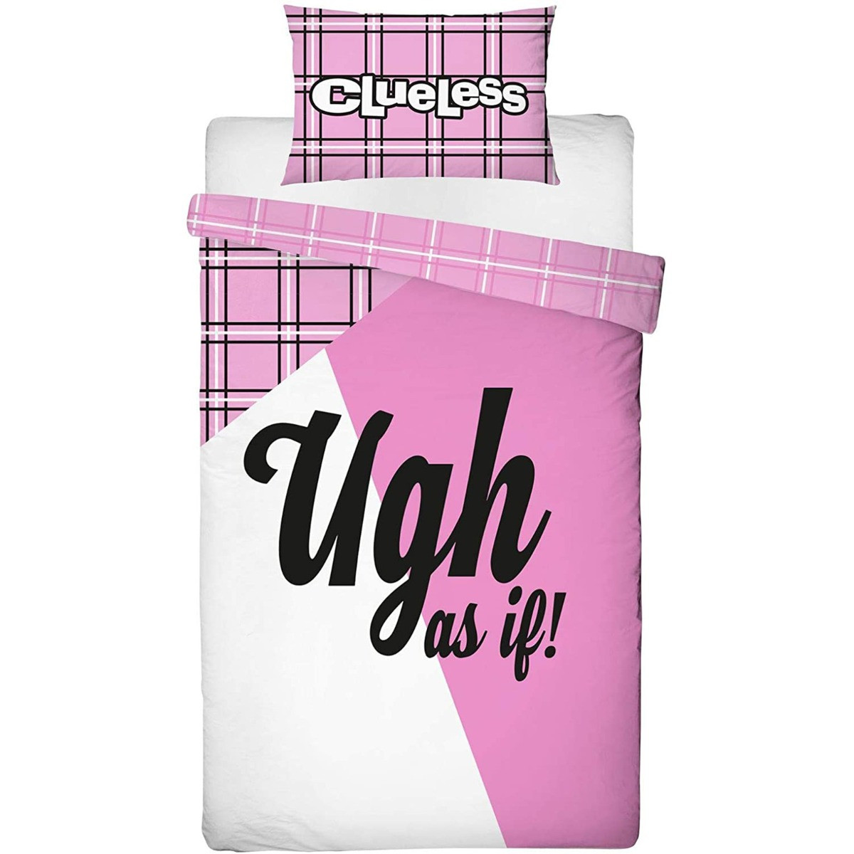 Clueless Duvet Set, Pink - Double>
