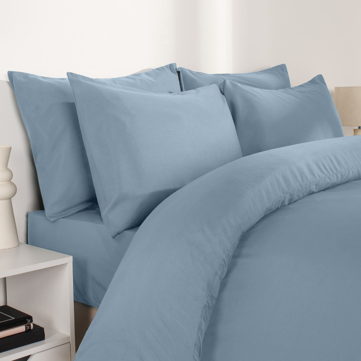 OHS Plain Duvet Cover, Blue - King>
