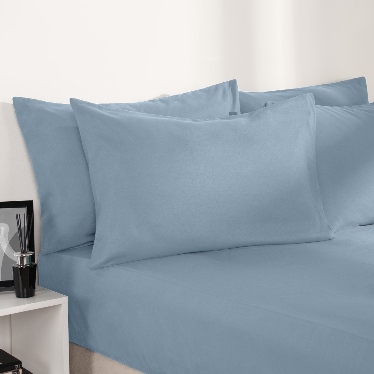 OHS Plain Duvet Cover, Blue - Single>