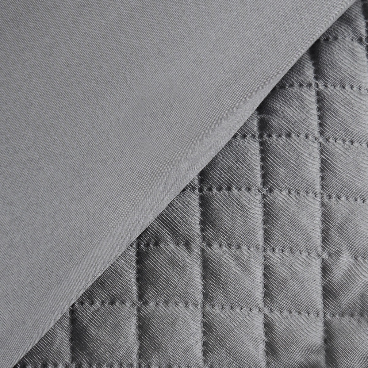 OHS Pinsonic Grid Panel Duvet Set, Charcoal - Double>