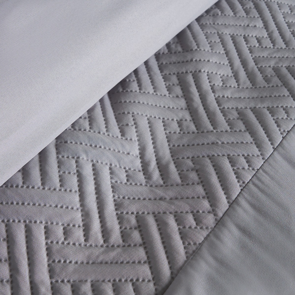 OHS Pinsonic Geo Panel Duvet Set - Silver>