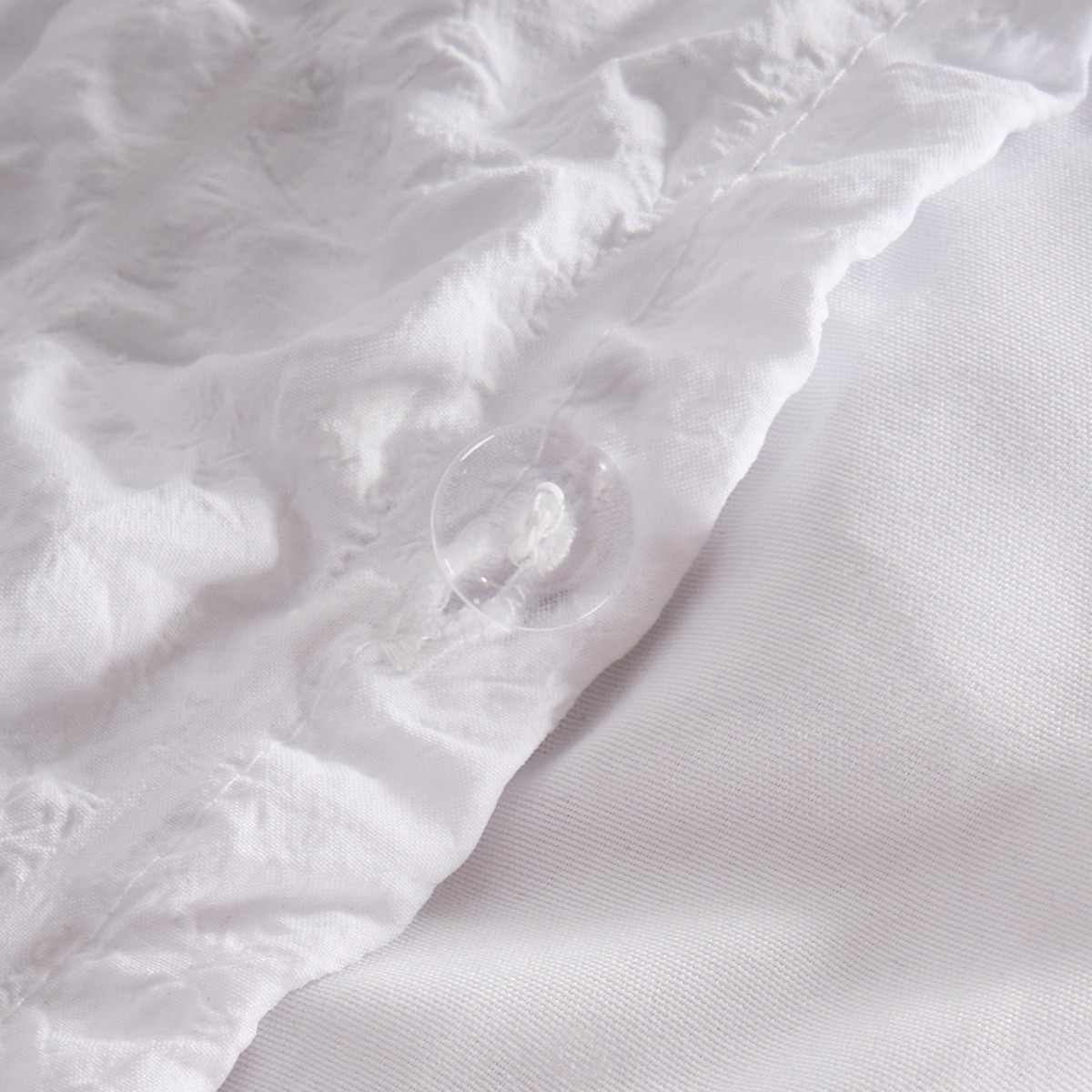 OHS Geometric Seersucker Duvet Set, White - King>