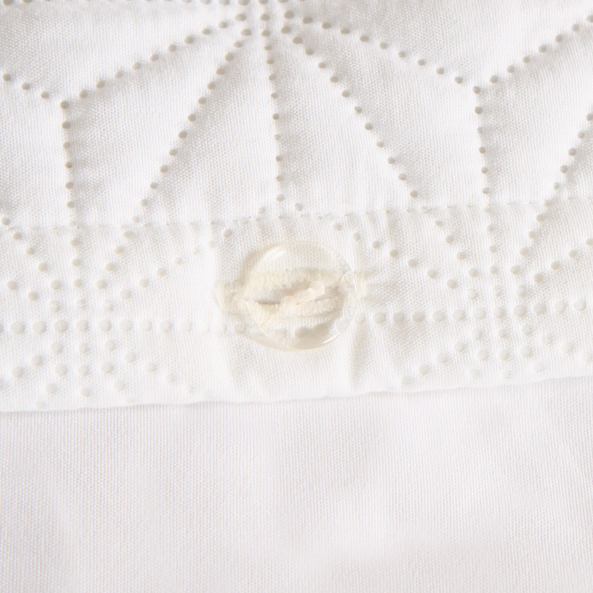 OHS Tribal Quilted Duvet Set, White - Single>