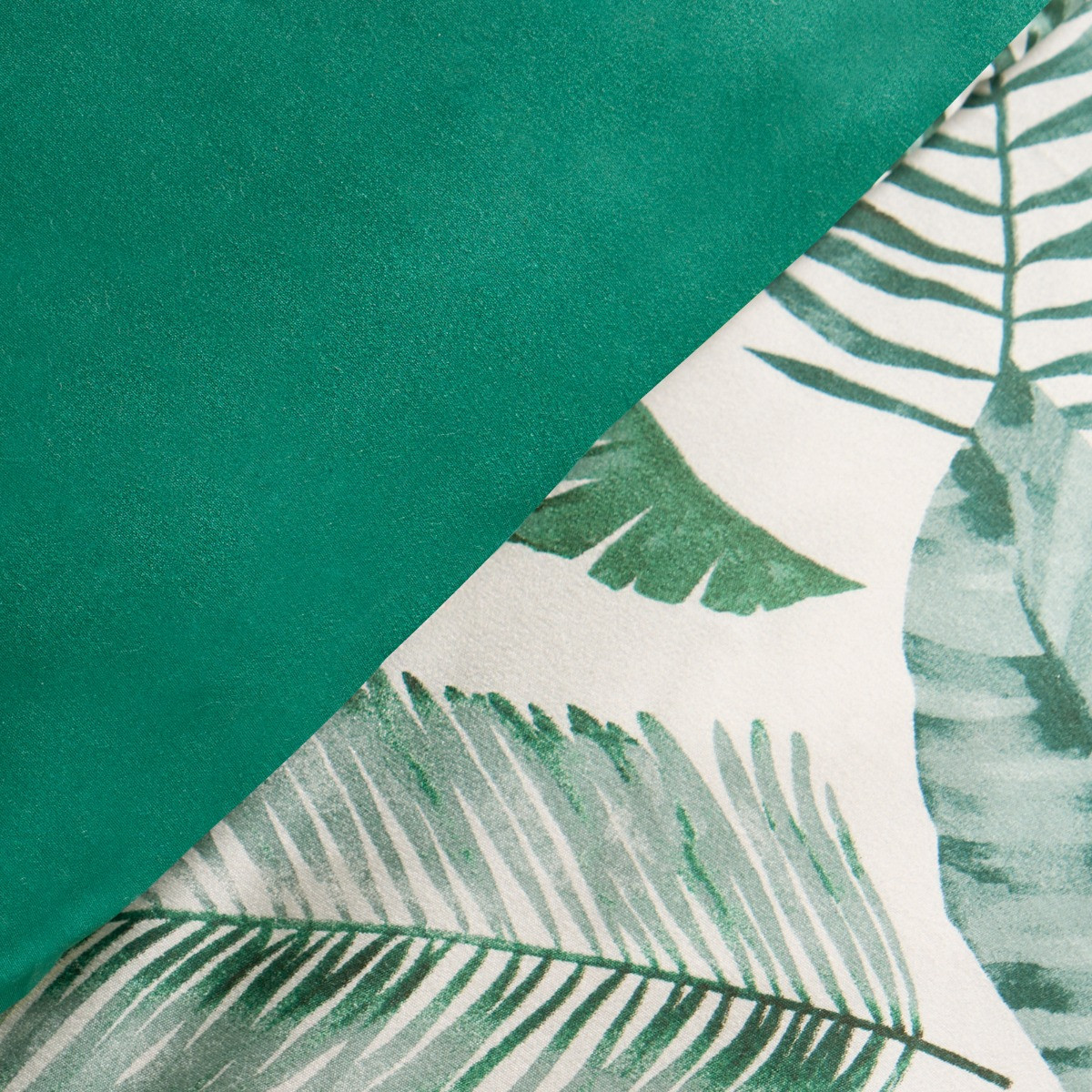 OHS Tropical Leaf Duvet Set, Forest Green - King>