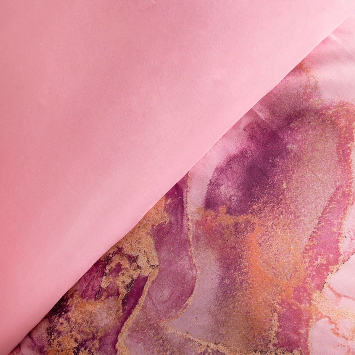 OHS Marble Print Duvet Set, Blush Pink - King>