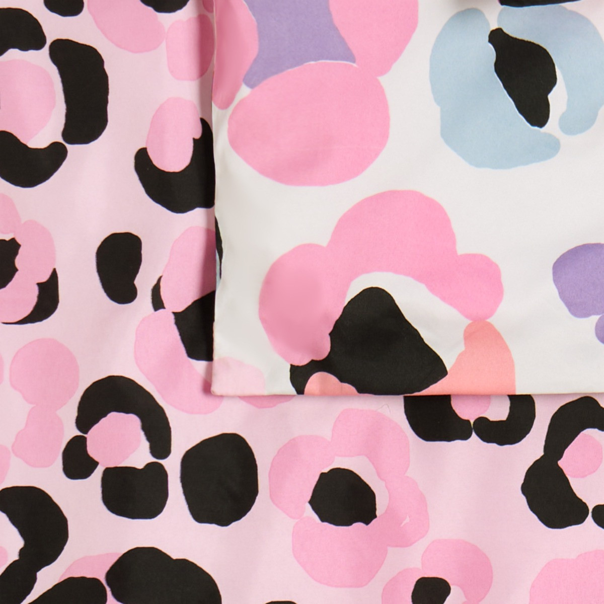 OHS Leopard Print Duvet Cover Set, Multi - Junior>