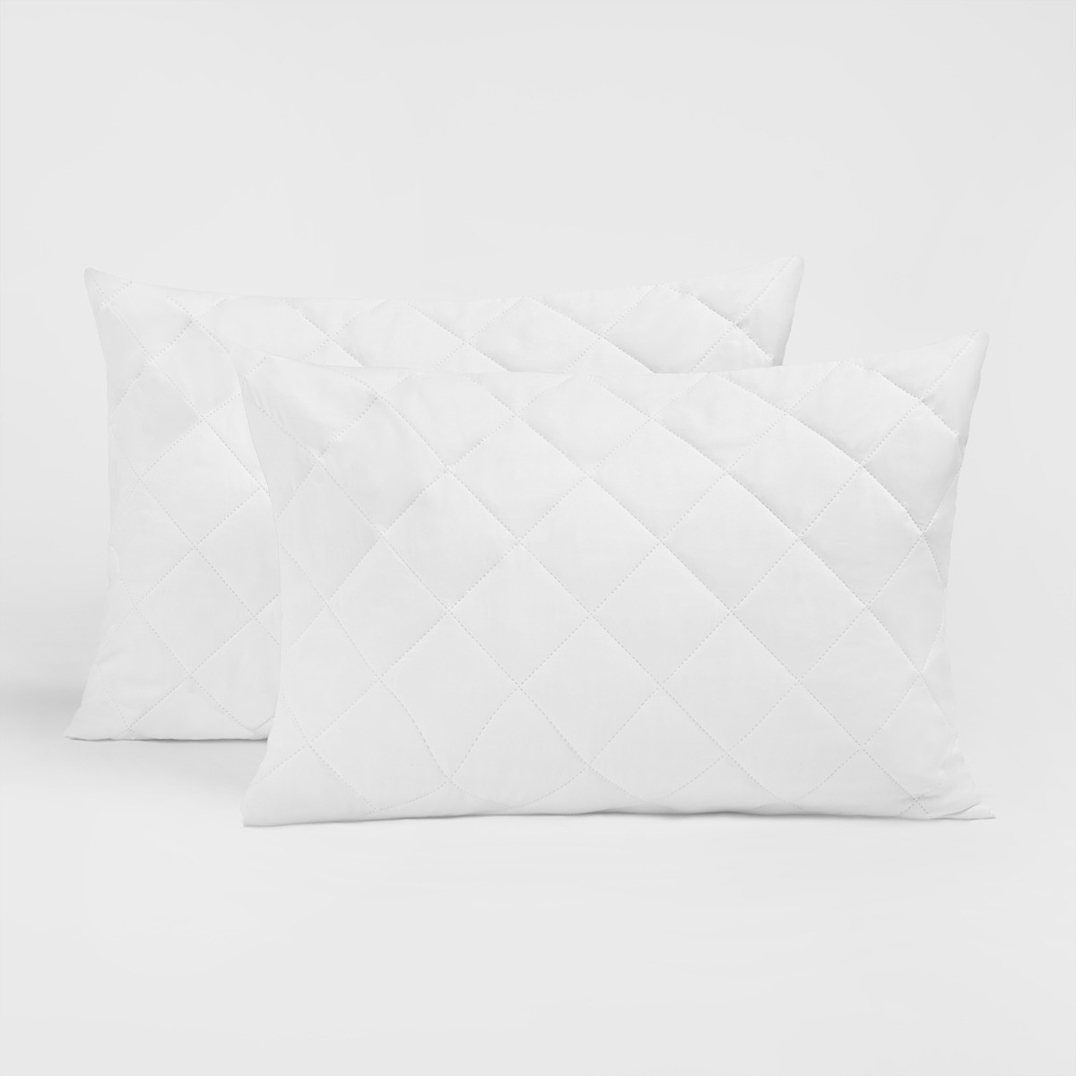 OHS 2 Pack Pinsonic Soft Touch Pillow Protectors - White>