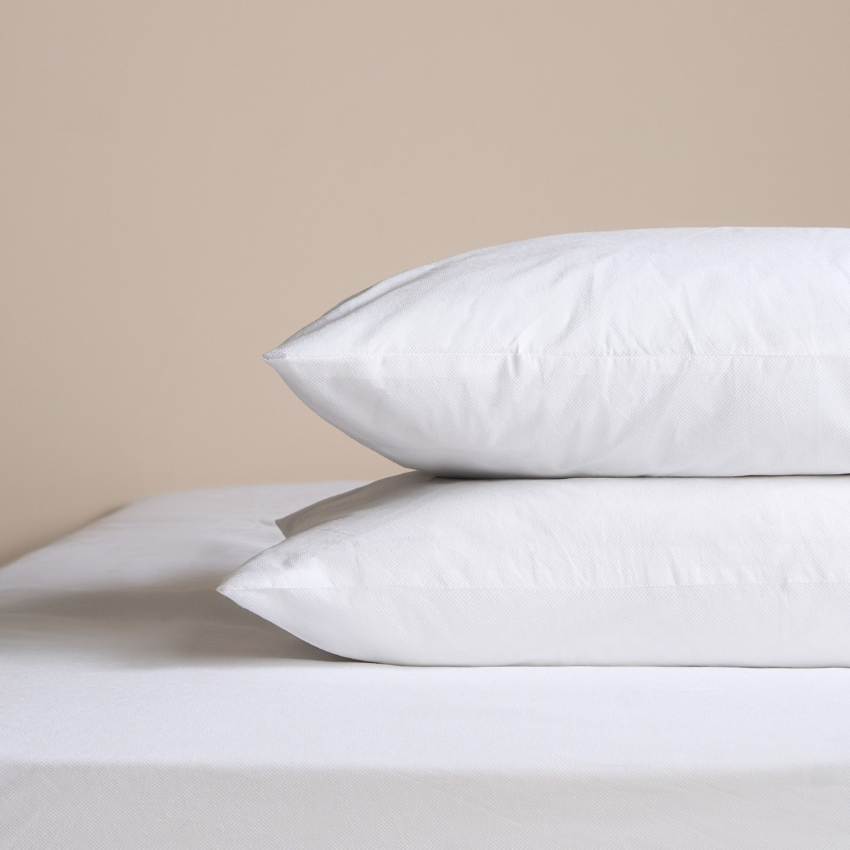 OHS Waterproof Mattress Protector, White - Double>