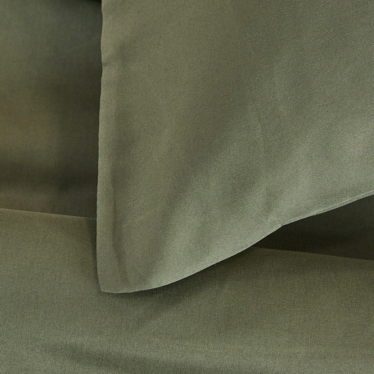 OHS Plain Duvet Cover Set, Woodland Green - Single>