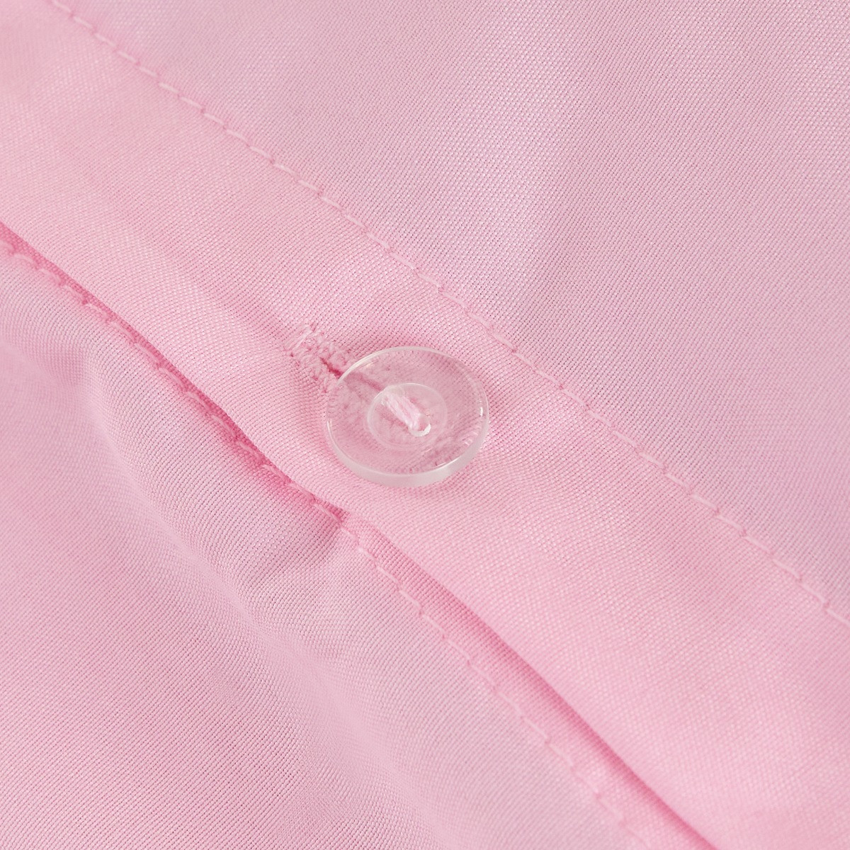 OHS Plain Duvet Cover Set , Pink - Double>
