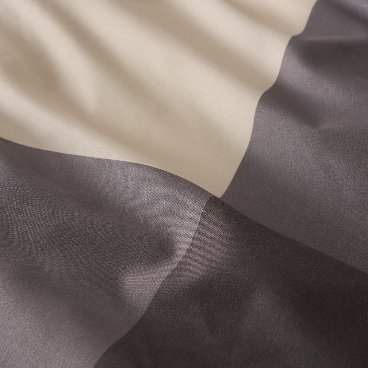 OHS Gingham Block Check Duvet Cover Set, Grey - Double >