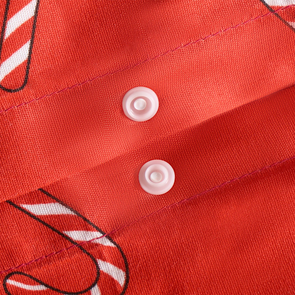 OHS Christmas Candy Cane Duvet Cover Set - Red>