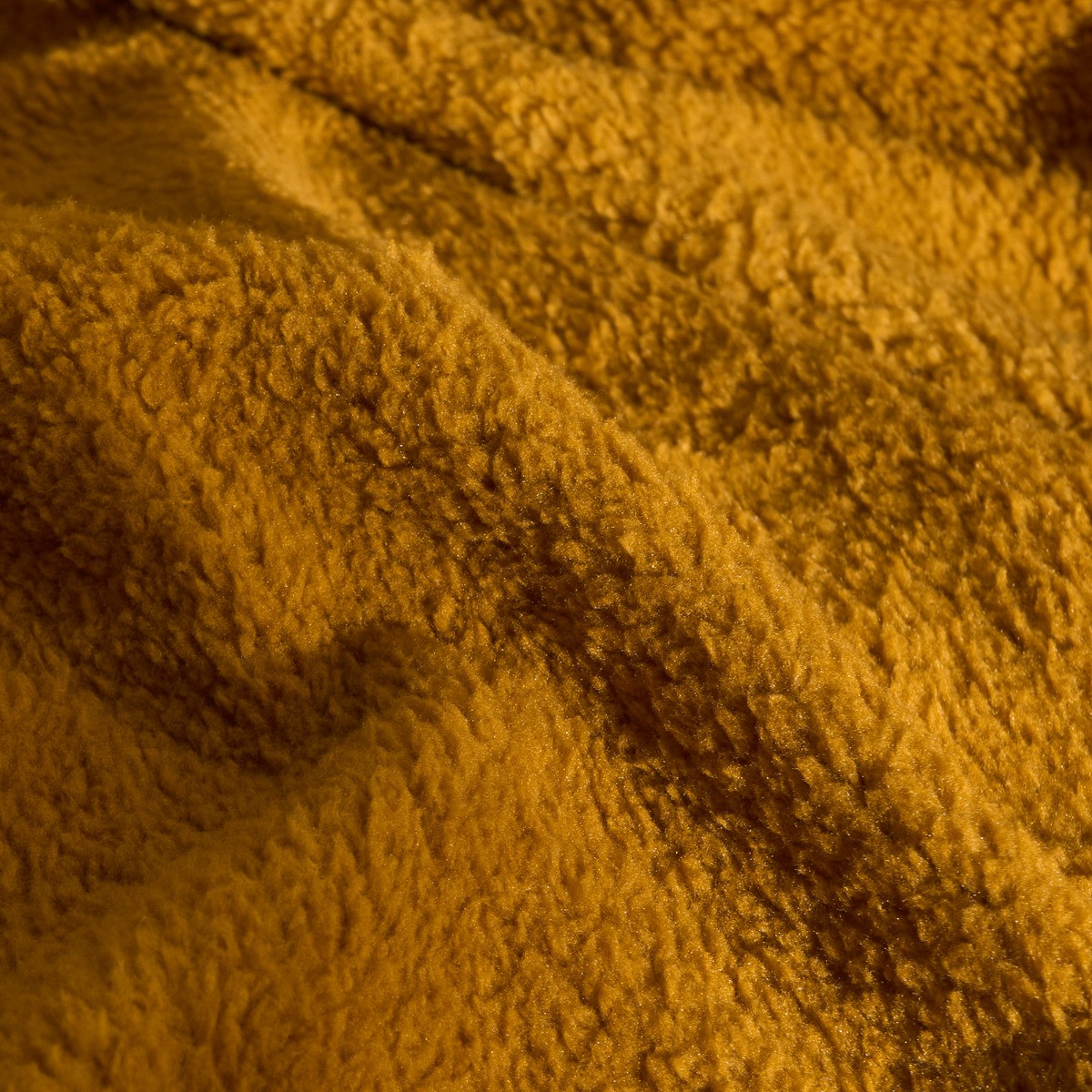 OHS Teddy Fleece Duvet Cover Set, Ochre - King>