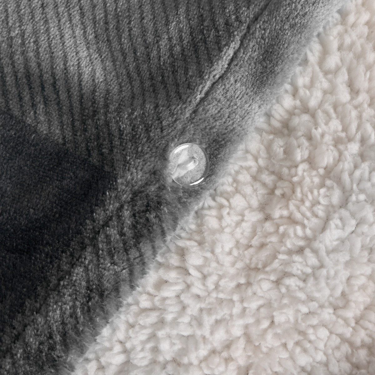 OHS Winsford Check Fleece Duvet Set - Grey>