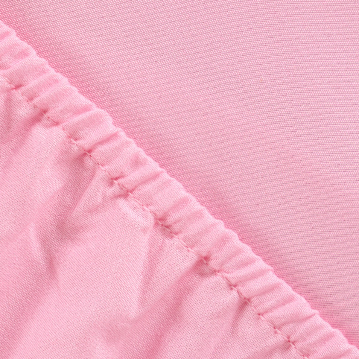OHS Plain Dyed Fitted Sheet, Pink - Single>