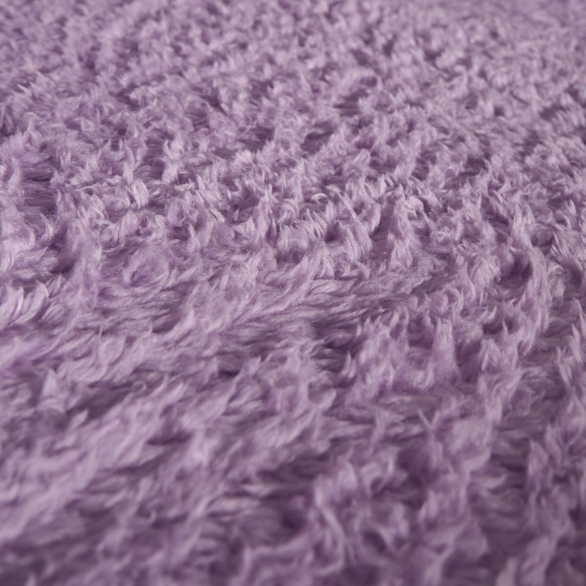 OHS Teddy Fleece Fitted Sheet, Lilac - Double>