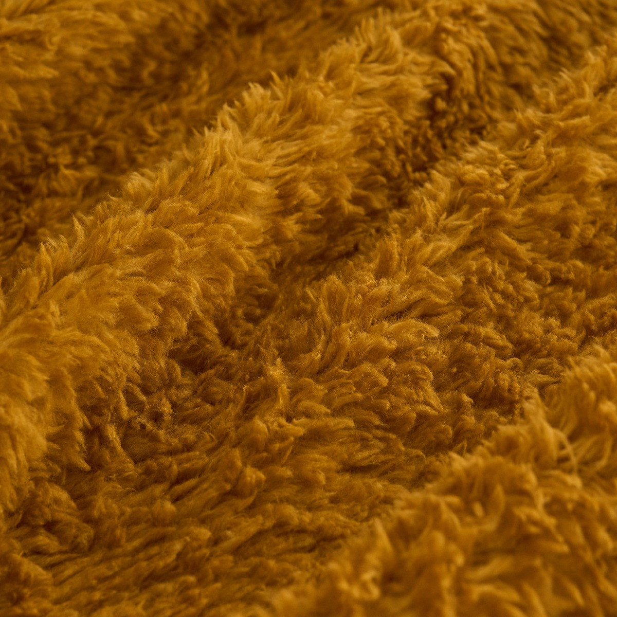 OHS Teddy Fleece Fitted Sheets, Ochre - Double>