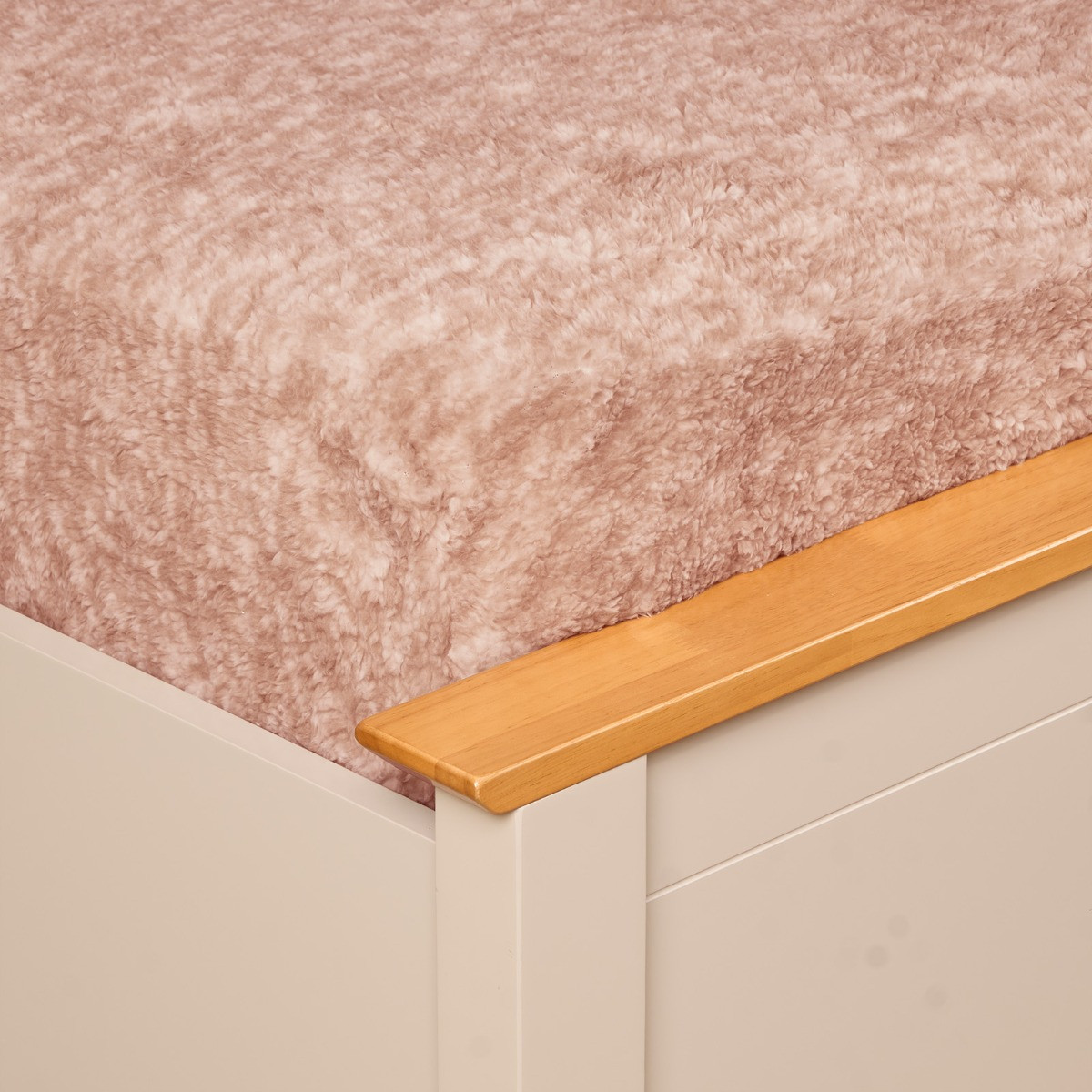 OHS Teddy Marl Textured Fitted Sheet, Blush - Single>