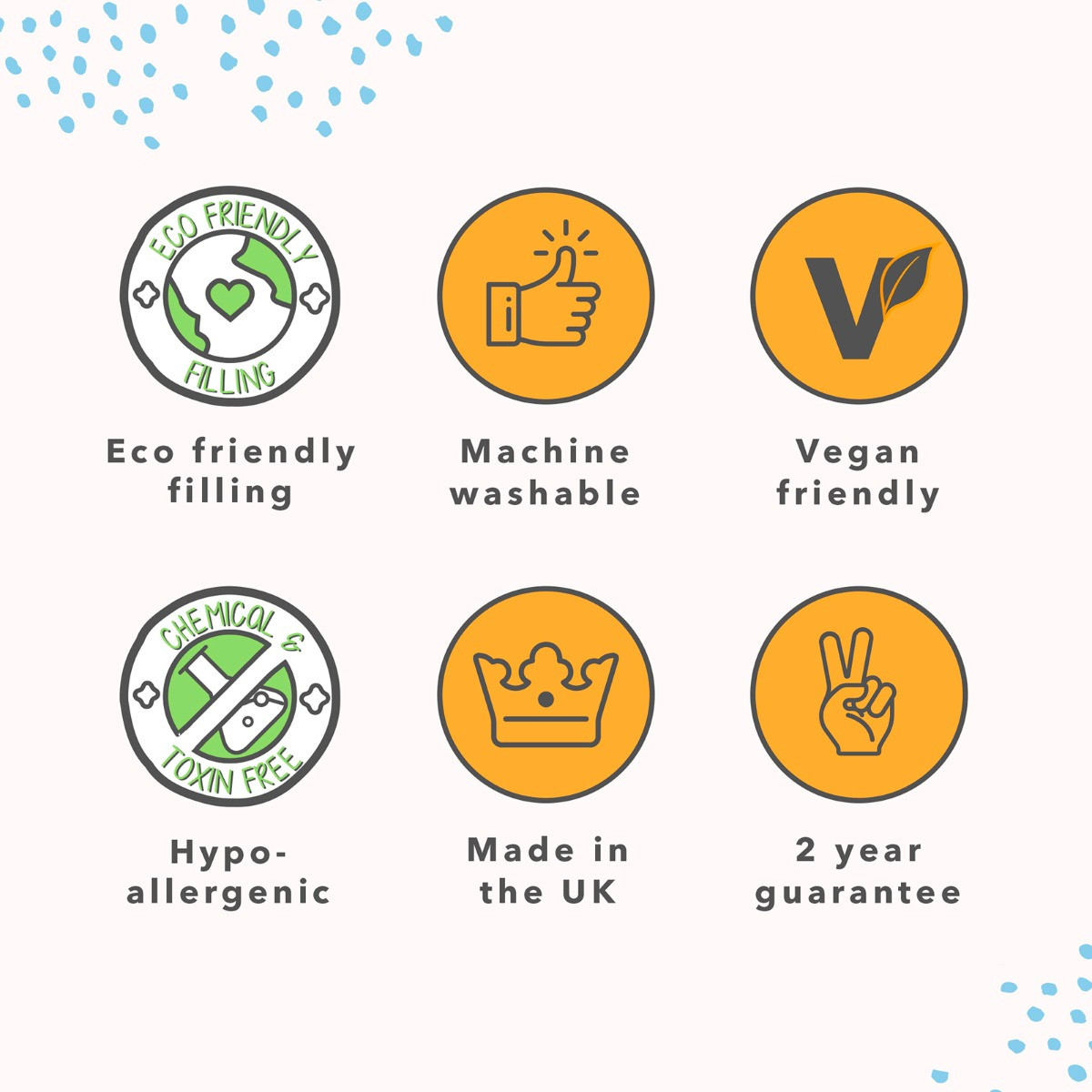 Snug 2 Pack Brilliantly Bouncy Pillow Pair - White>