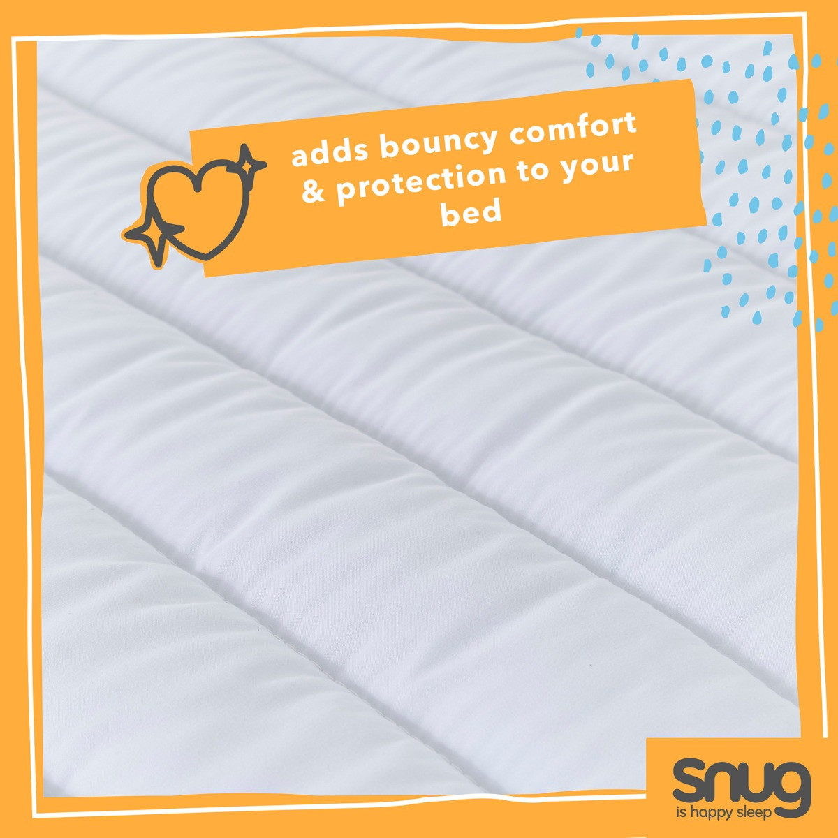 Snug Brilliantly Bouncy Mattress Topper, White King