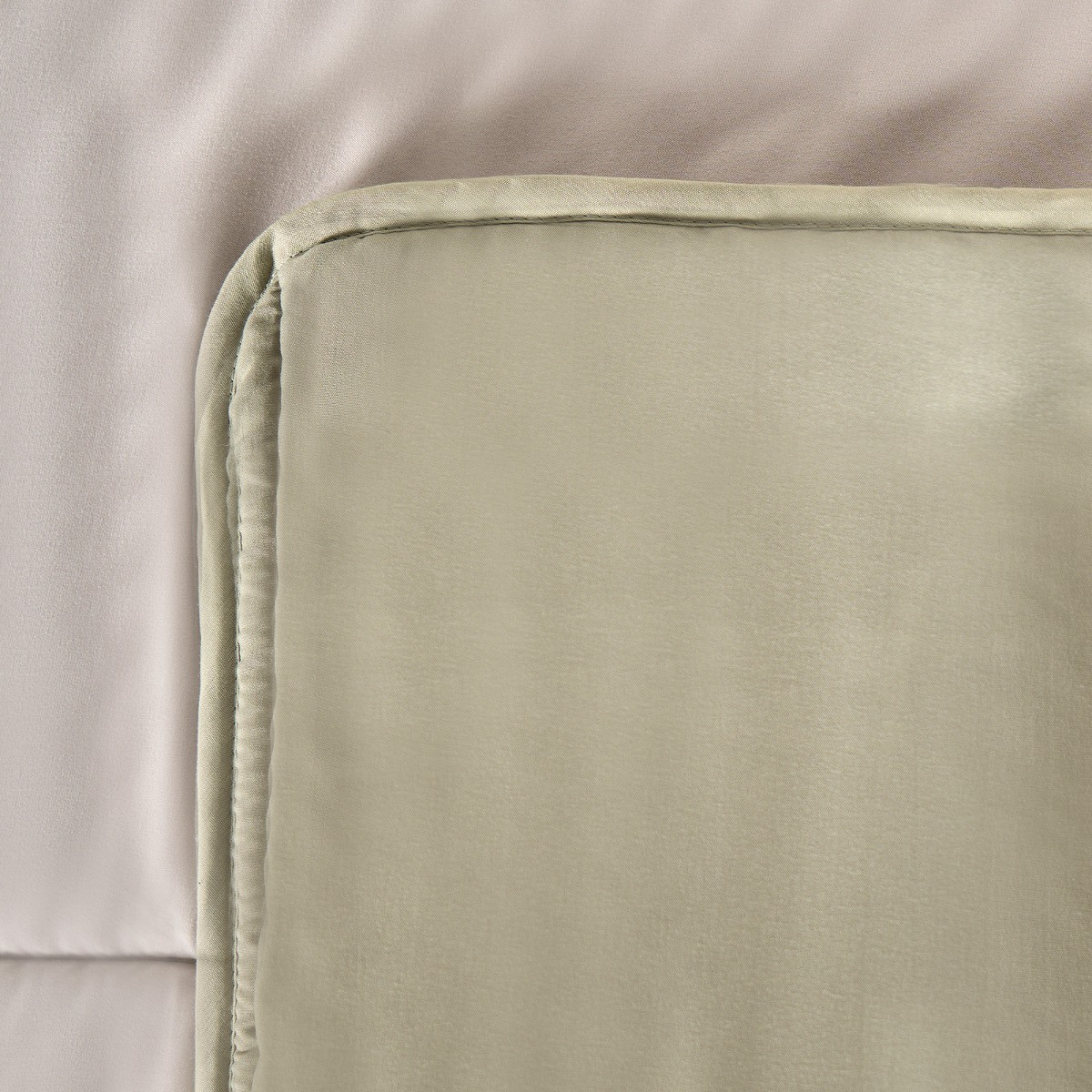 OHS Coverless 10.5 Tog Reversible Duvet & Pillowcase, Sage/Natural - Single >