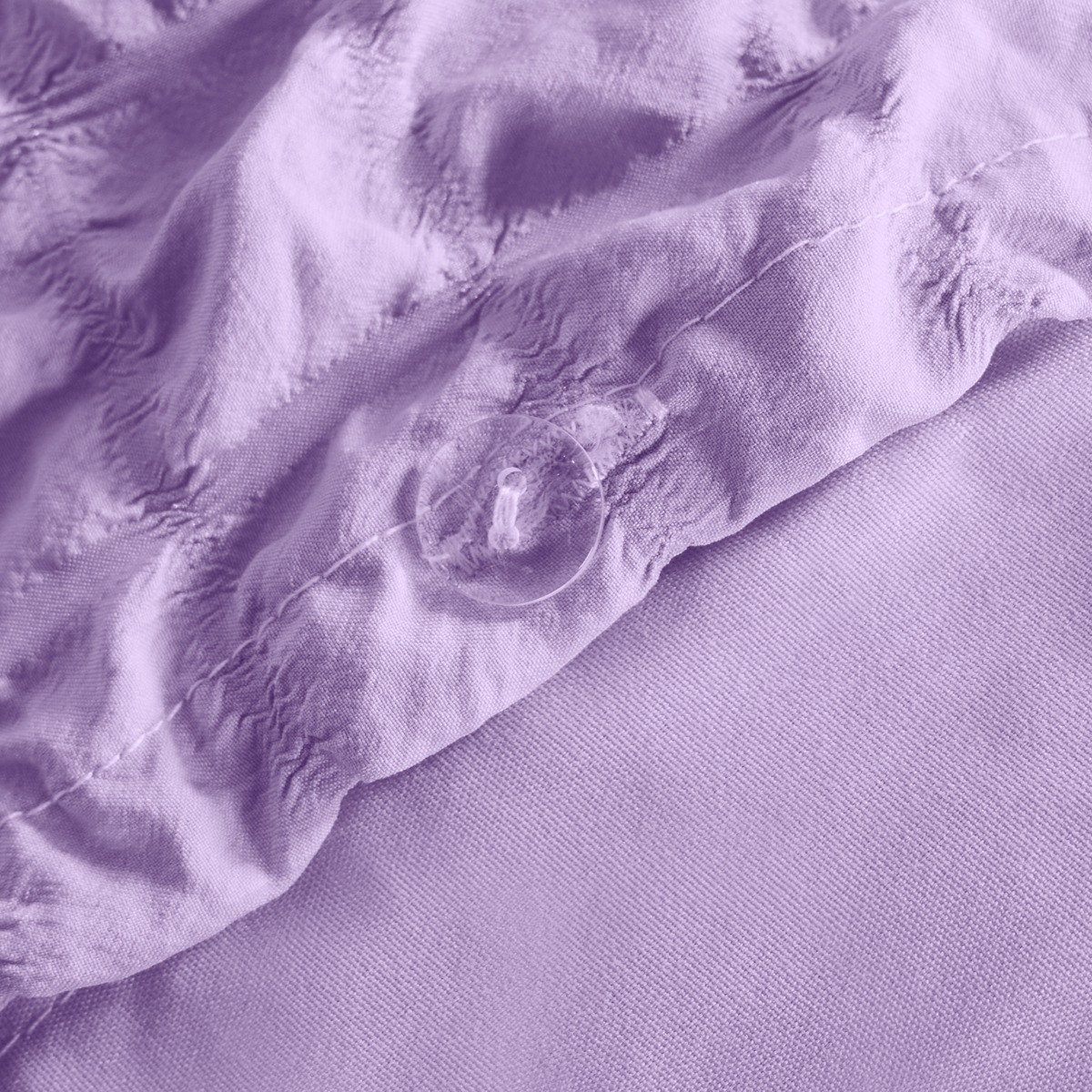 OHS Geometric Seersucker Duvet Set, Lilac - Double>