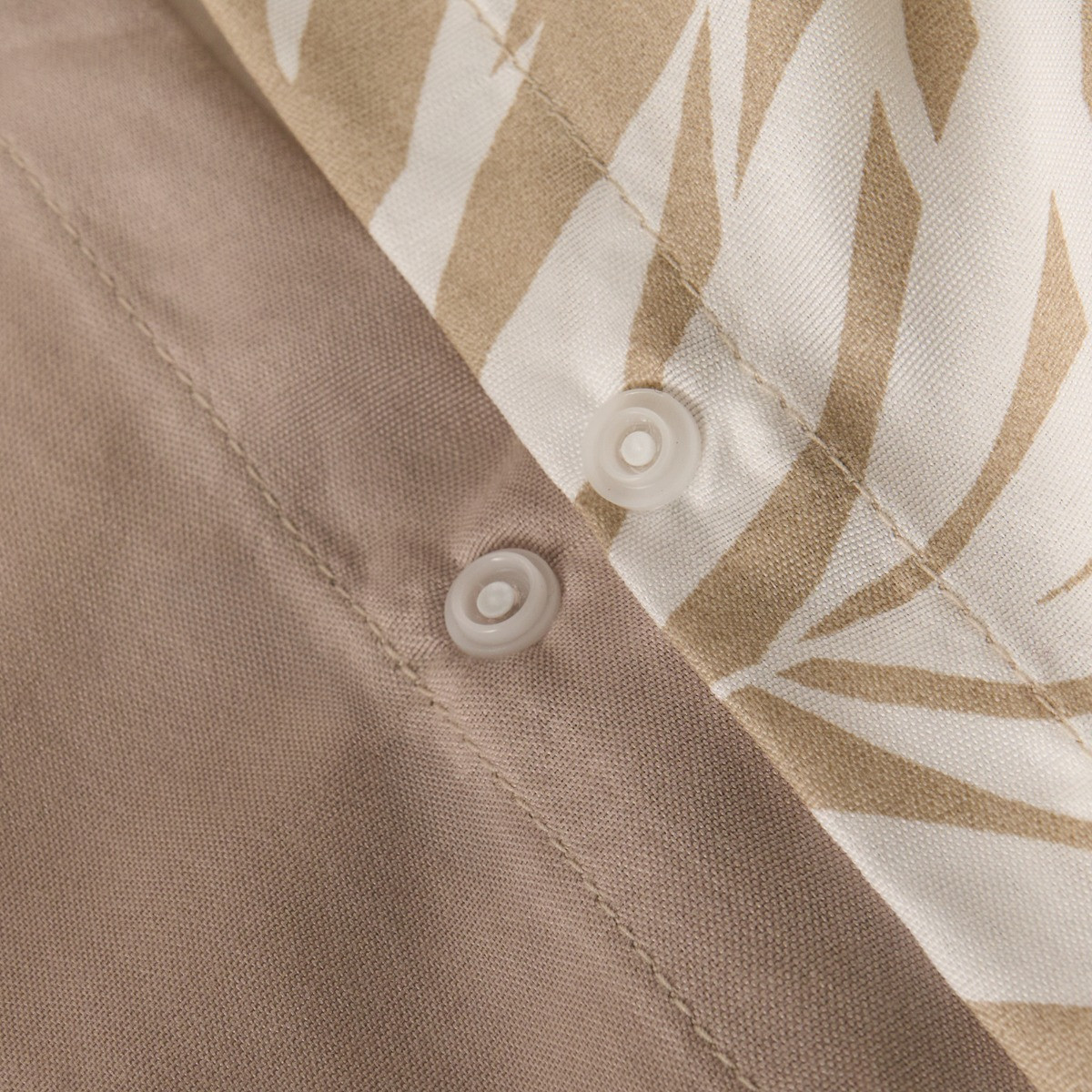 OHS Tropical Leaf Duvet Cover Set - Natural/White>