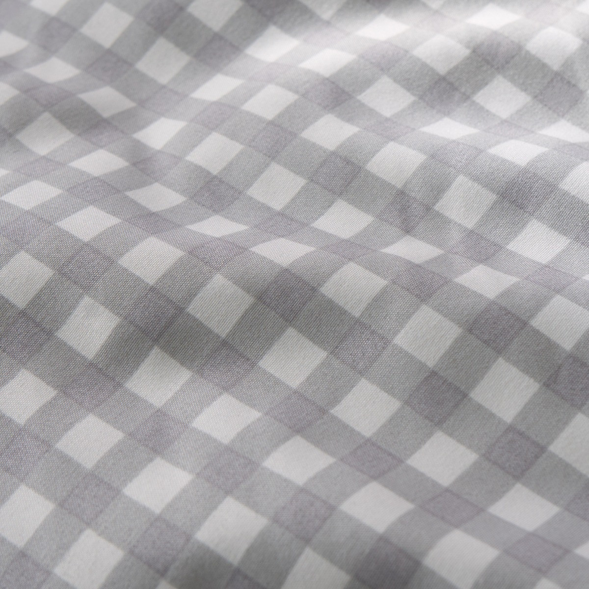 OHS Bee Print Reversible Gingham Duvet Cover Set, Grey - King >