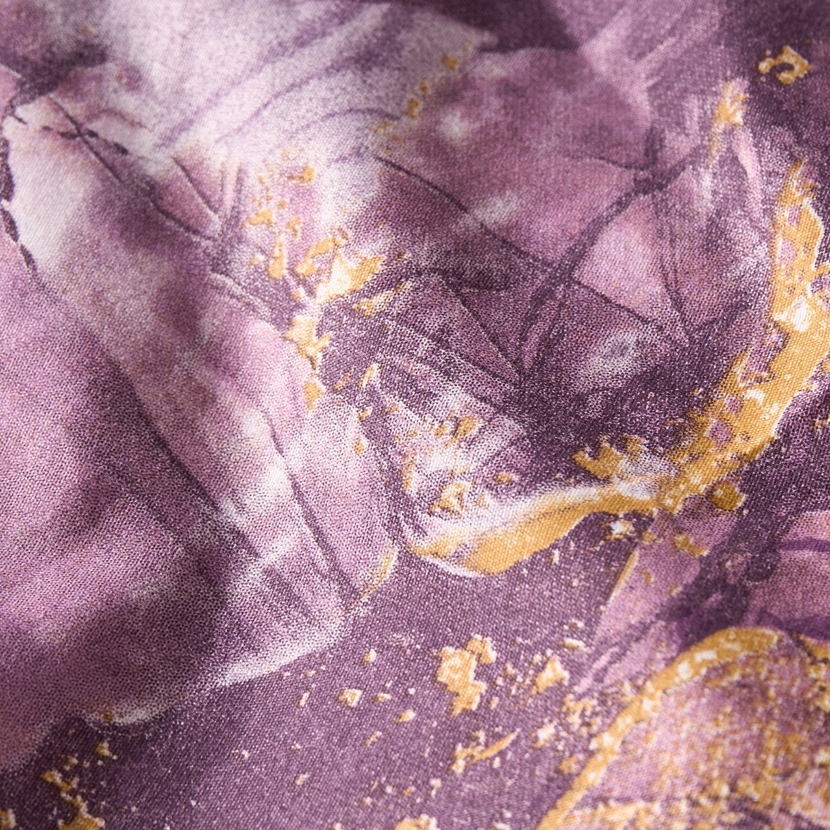 OHS Marble Print Duvet Set - Purple>