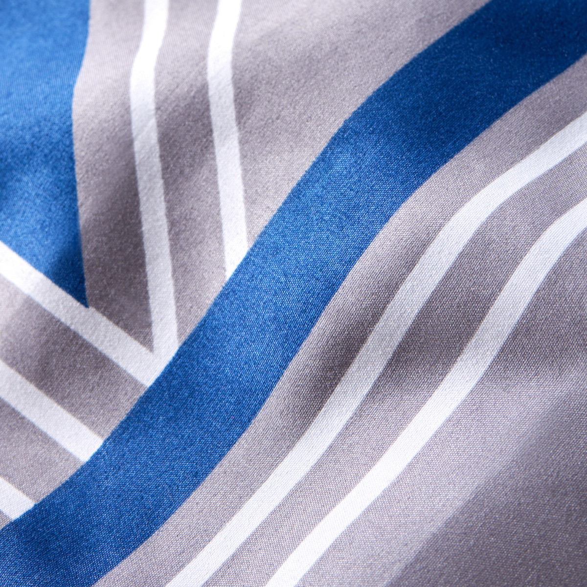 OHS Abstract Geometric Print Reversible Duvet Set, Grey - Double>