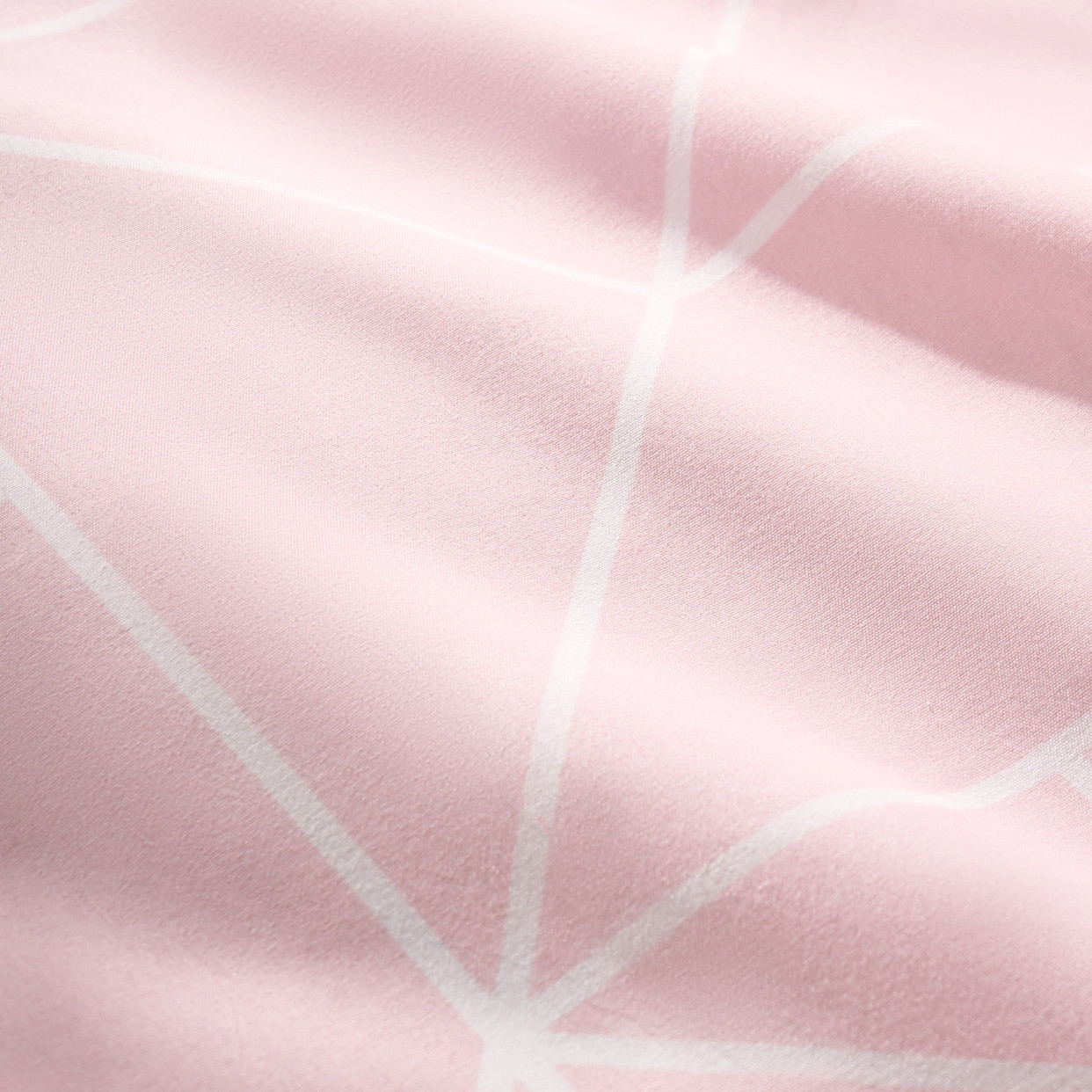 OHS Geometric Print Reversible Duvet Cover Set - Blush>