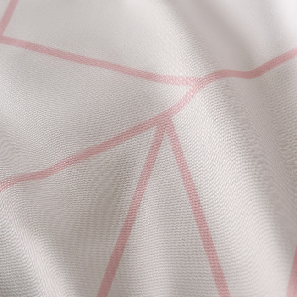 OHS Geometric Print Reversible Duvet Cover Set - Blush>