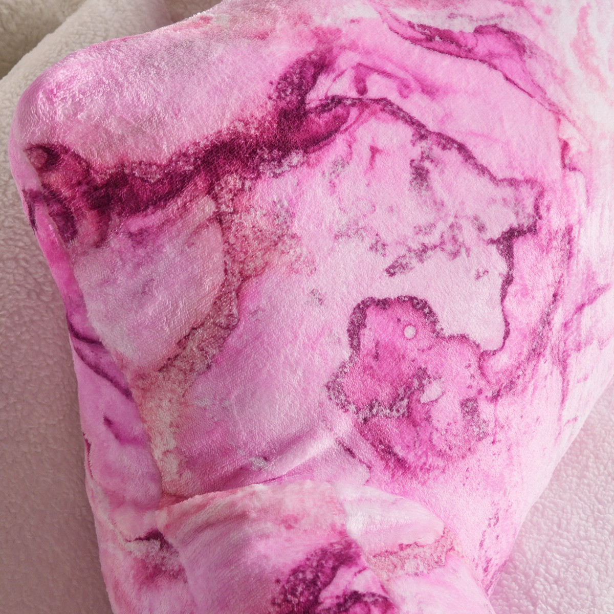 OHS Marble Print Cuddle Cushion - Blush >