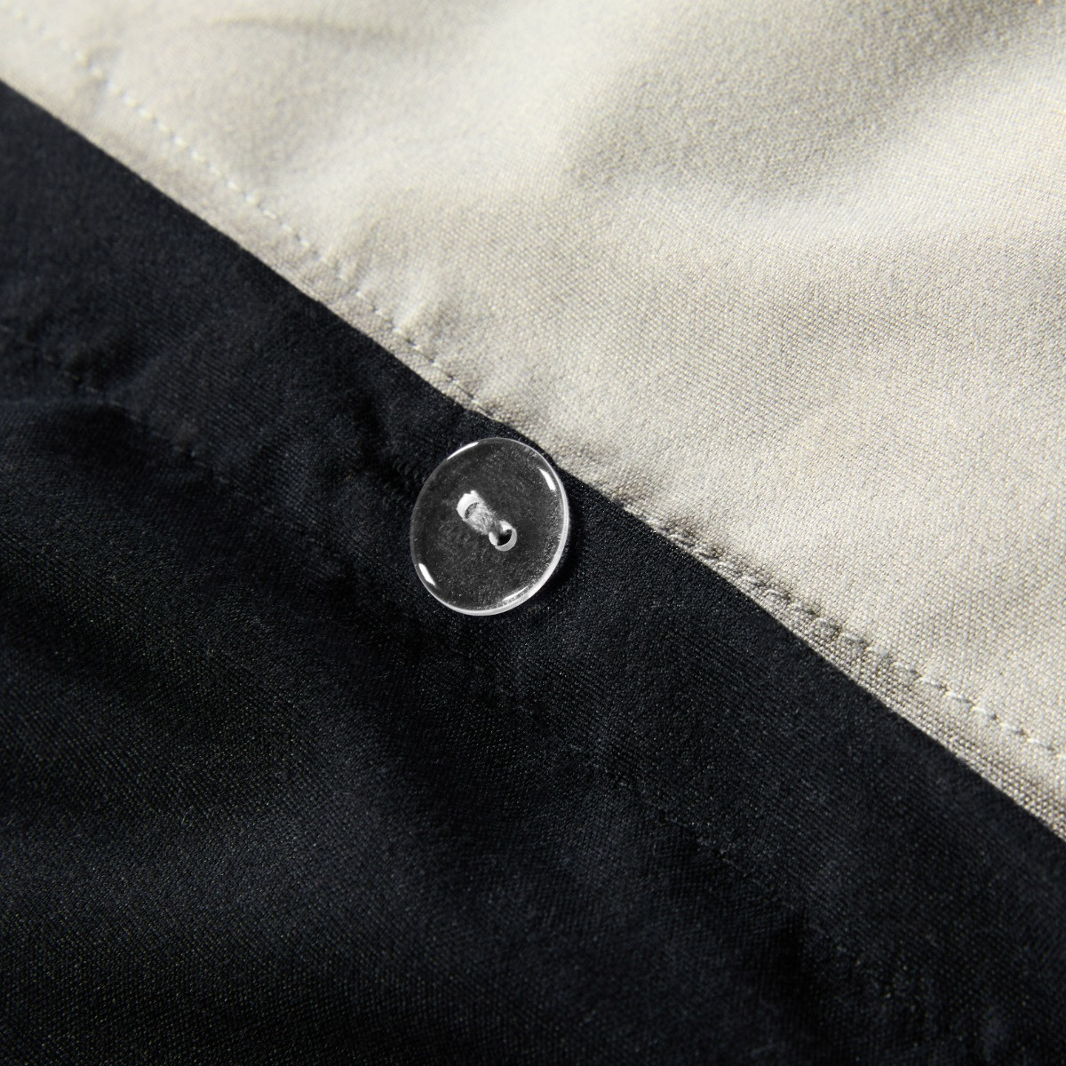 OHS Reversible Duvet Cover Set - Black/Natural>