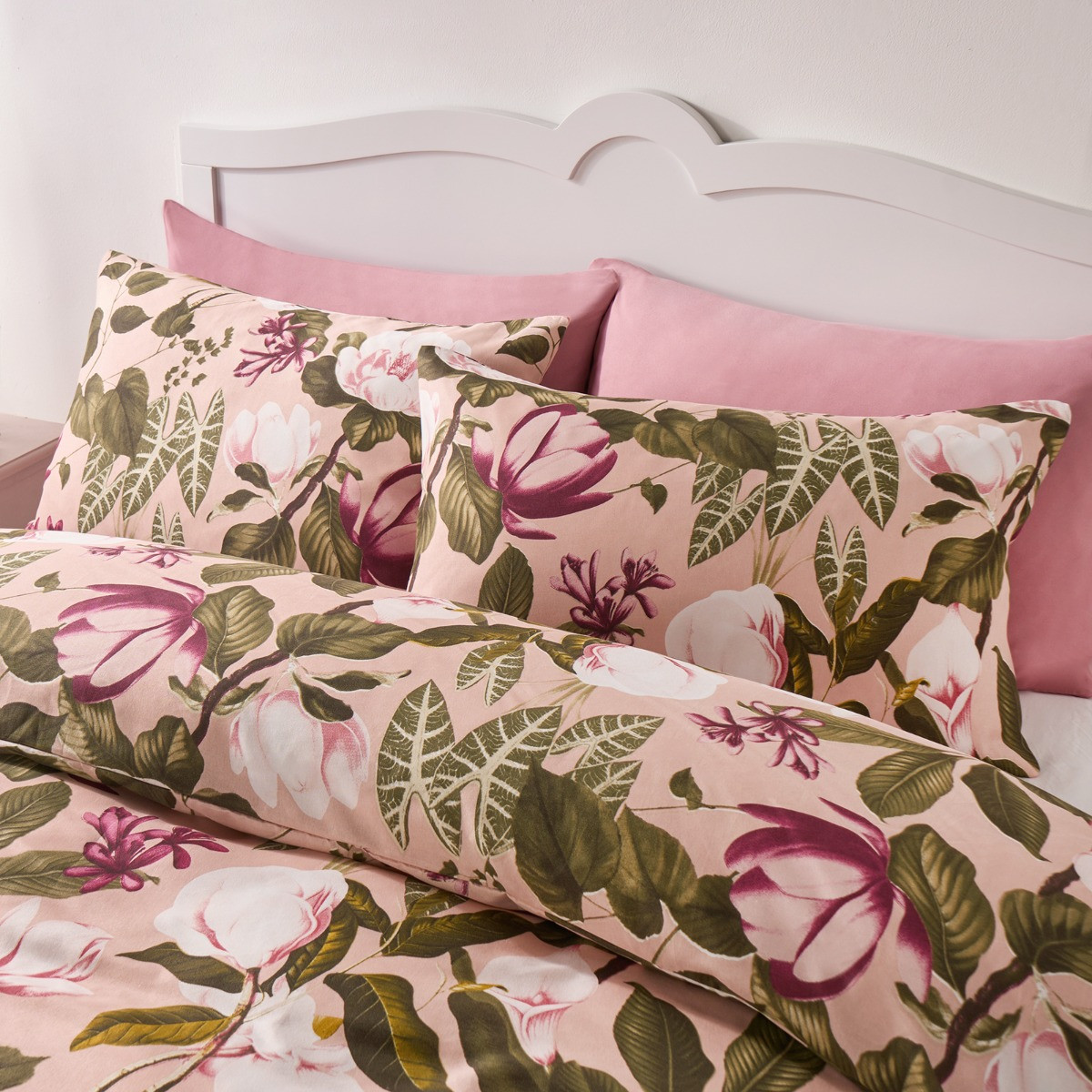OHS Floral Botanics Duvet Cover Set, Blush - Superking>