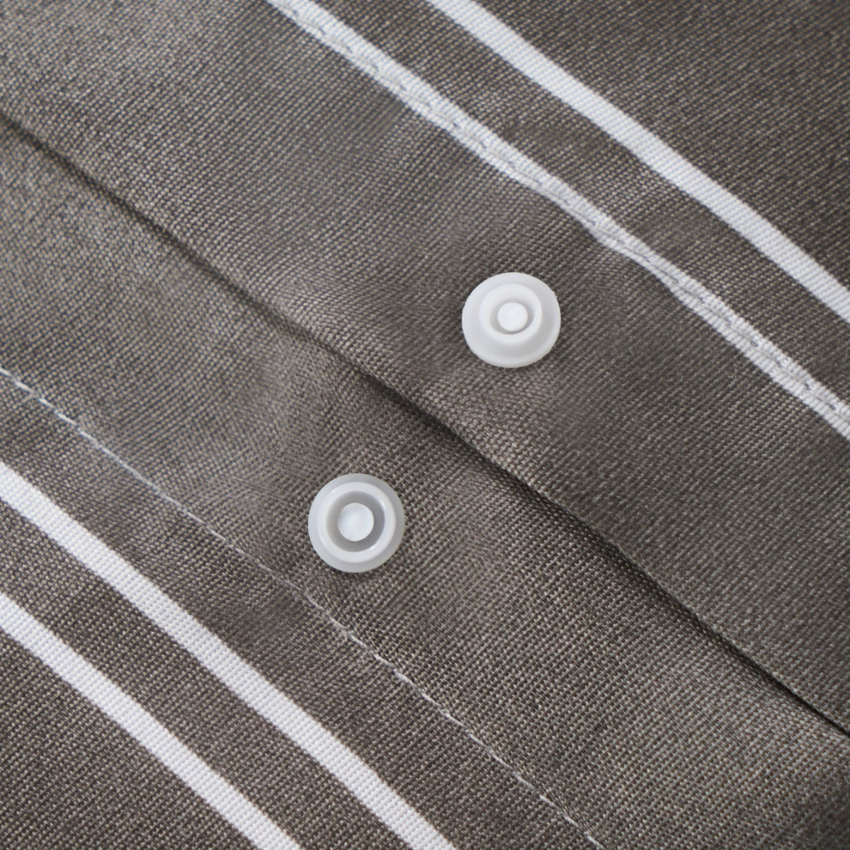 OHS Striped Print Duvet Cover Set - Grey >