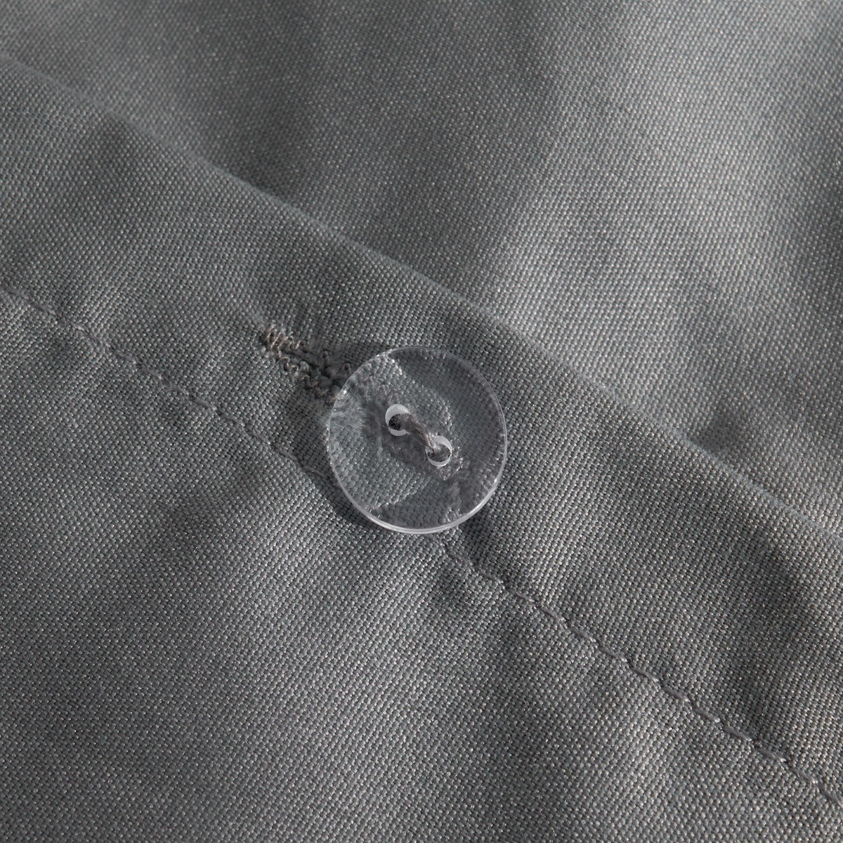 OHS Piped Edge Duvet Cover Set - Grey/White>