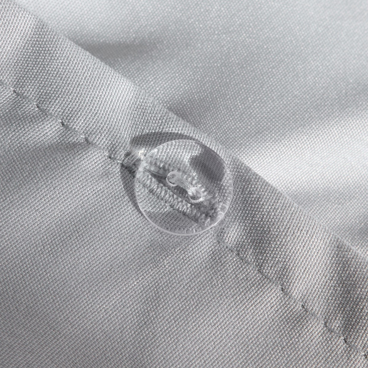 OHS Piped Edge Duvet Cover Set - Silver/Grey>