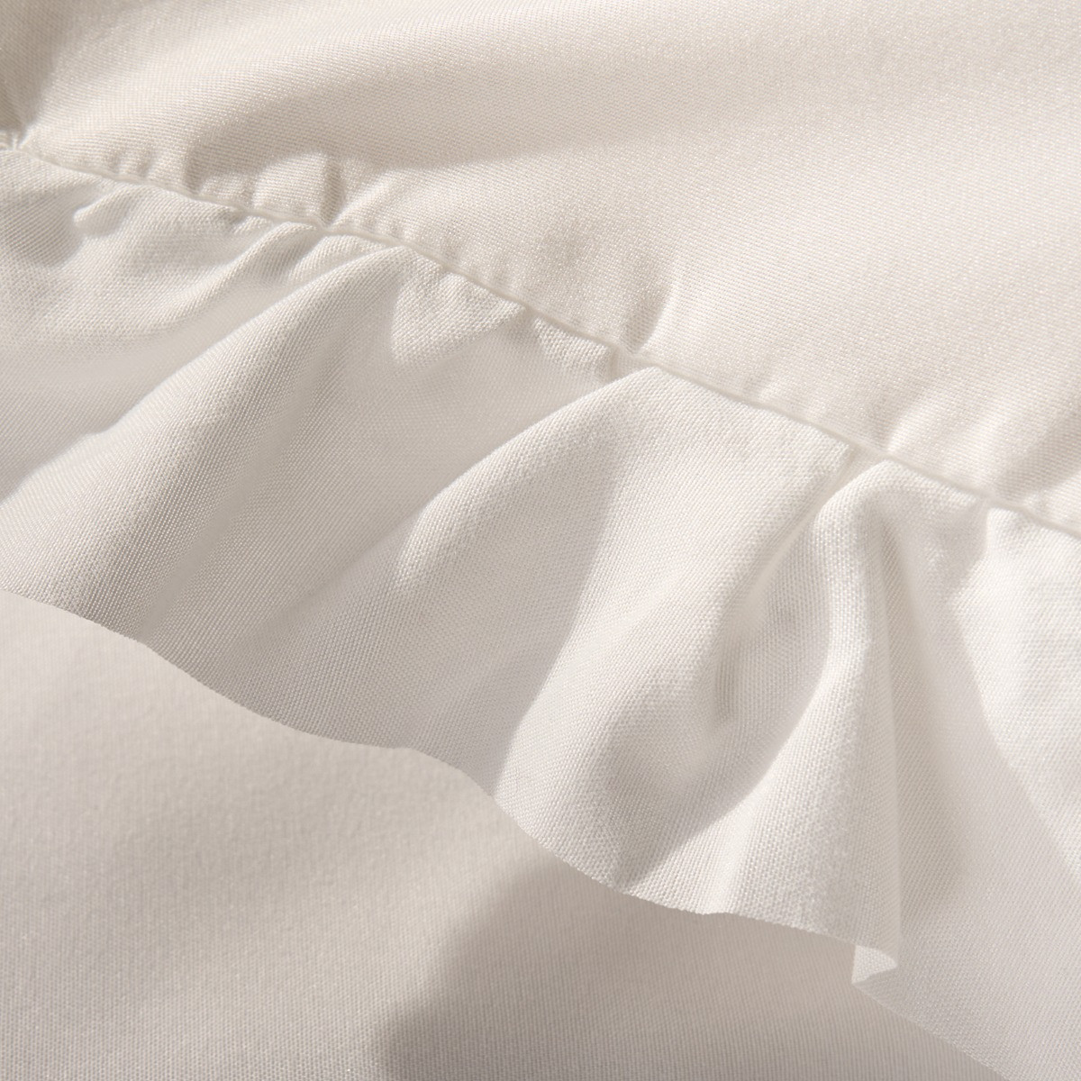 OHS Frill Edge Duvet Cover Set, White - King>