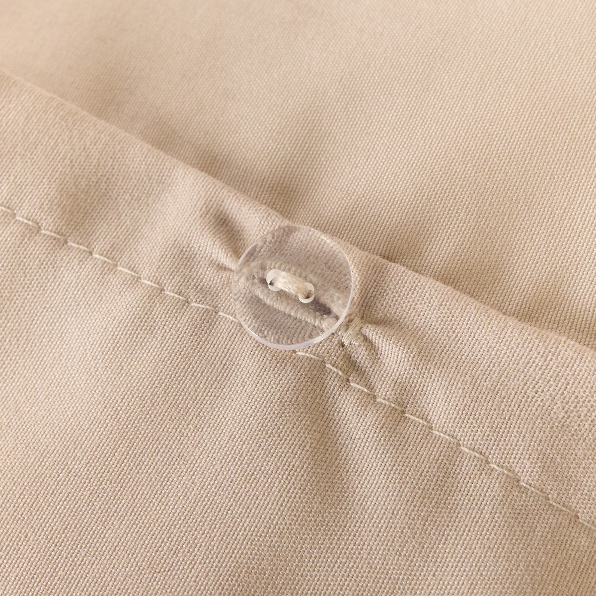 OHS Frill Edge Duvet Cover Set, Natural - Superking>